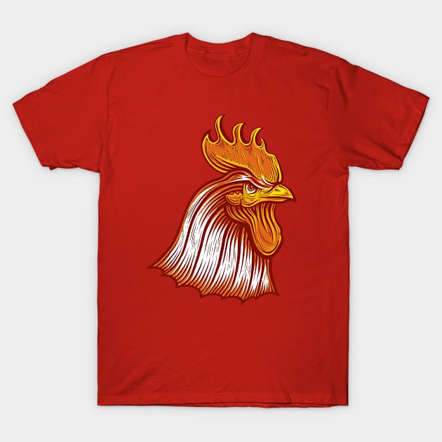 Rooster Portrait T-Shirt by stacybeeart